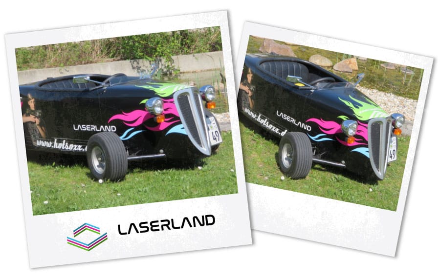 Mini Hot Rod-Pate Laserland